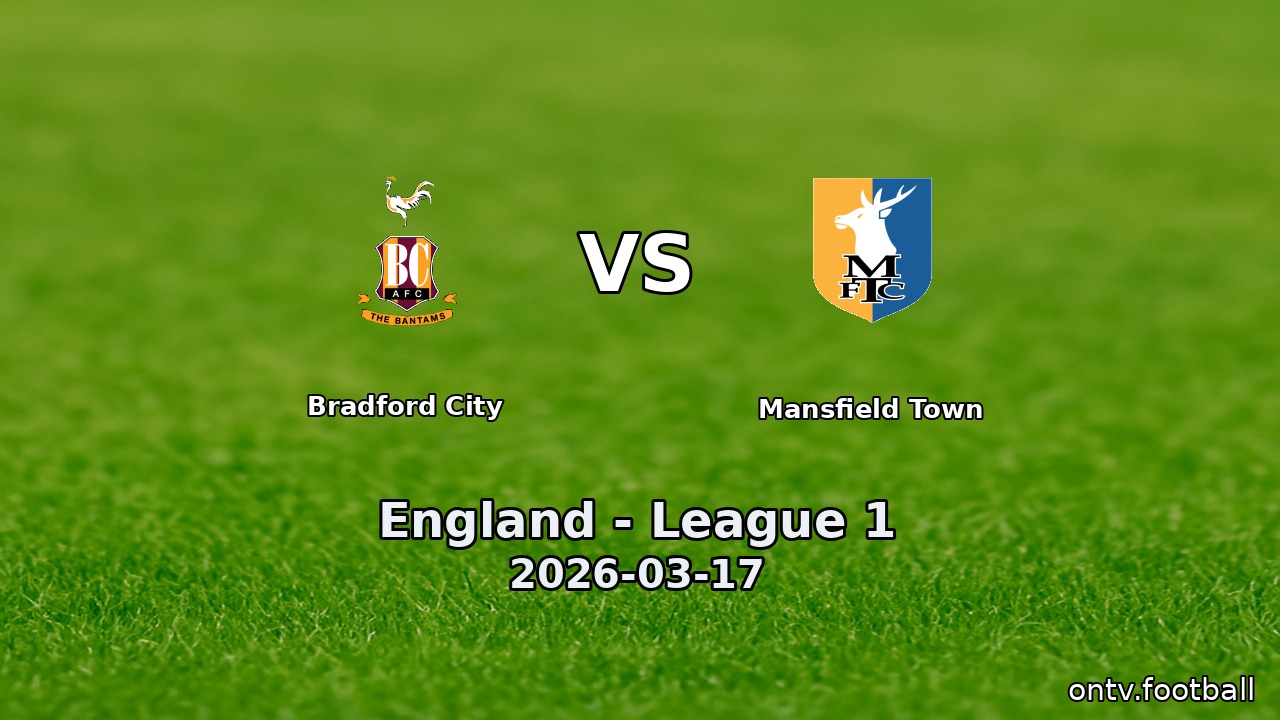 Bradford City vs Mansfield Town
