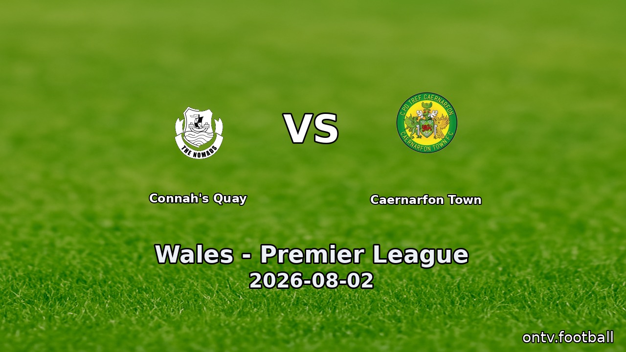 Connah's Quay vs Caernarfon Town