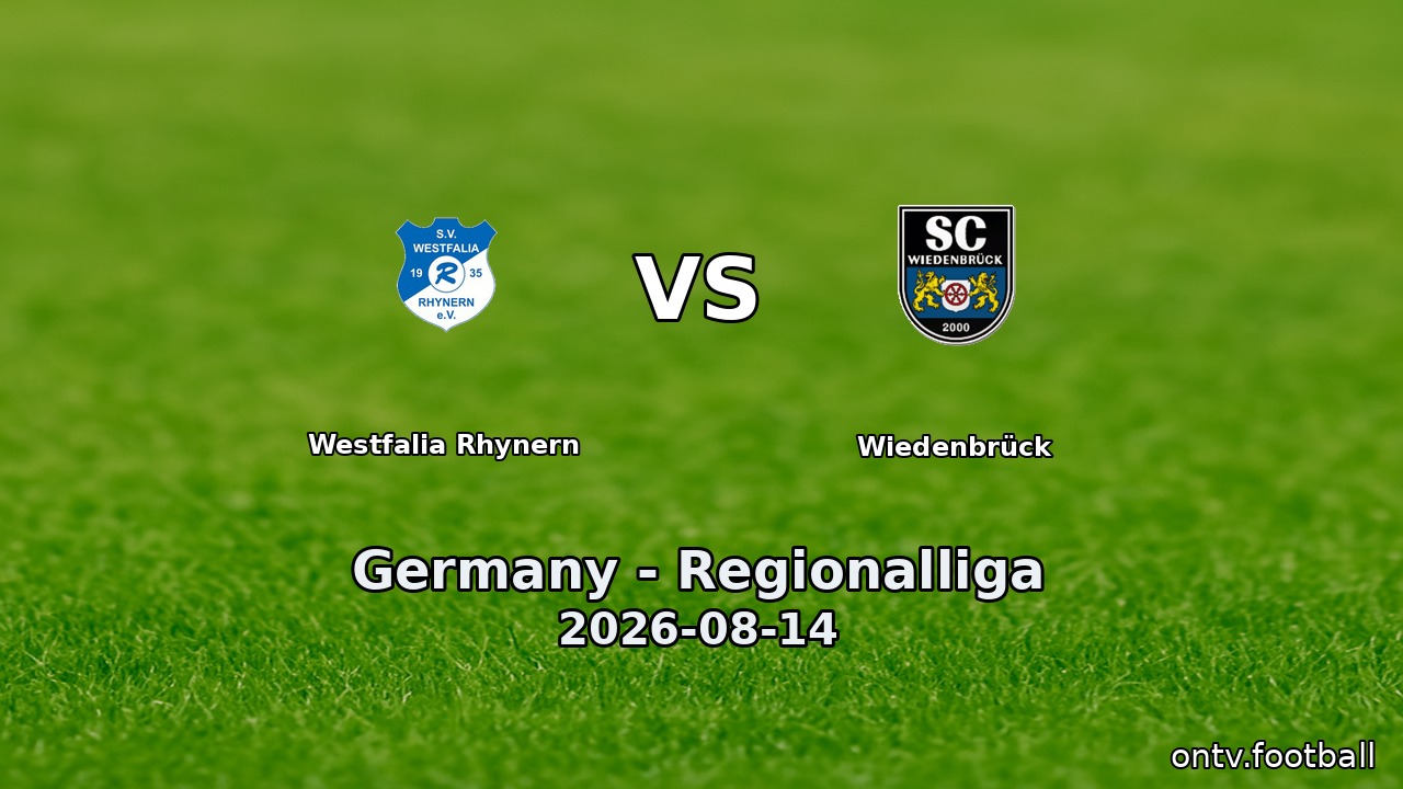 Westfalia Rhynern vs Wiedenbrück