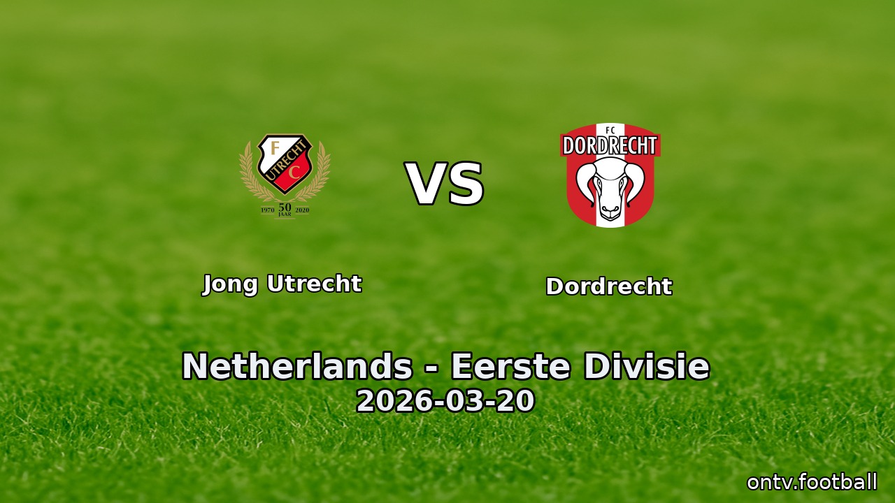 Jong Utrecht vs Dordrecht