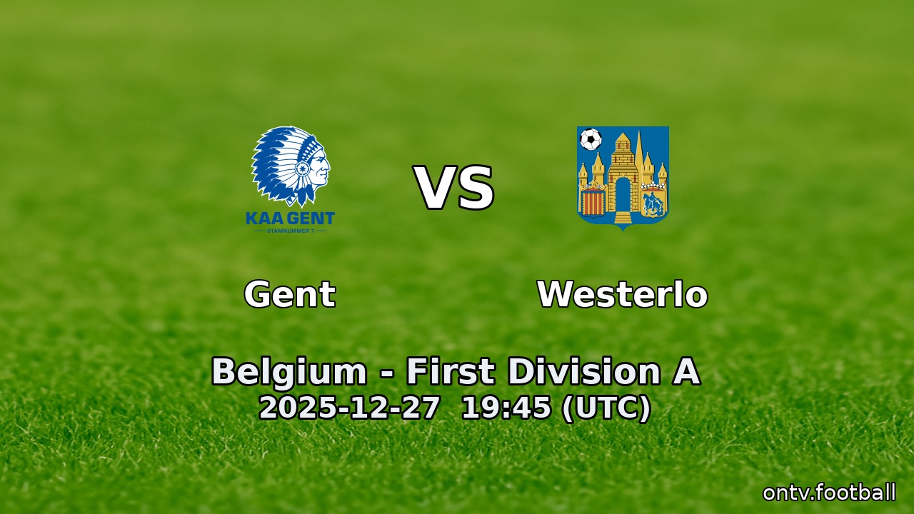 Gent vs Westerlo