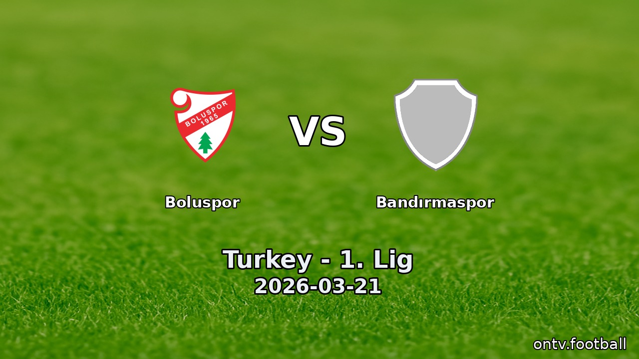 Boluspor vs Bandırmaspor