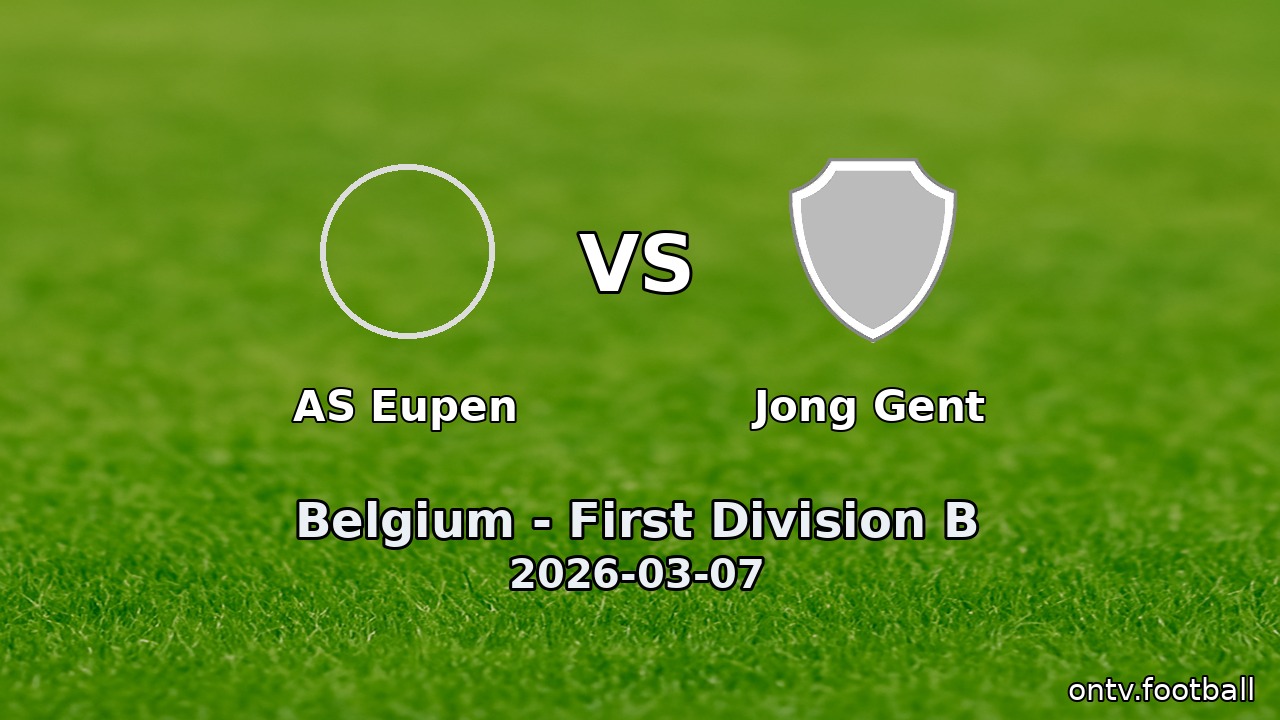 AS Eupen vs Jong Gent