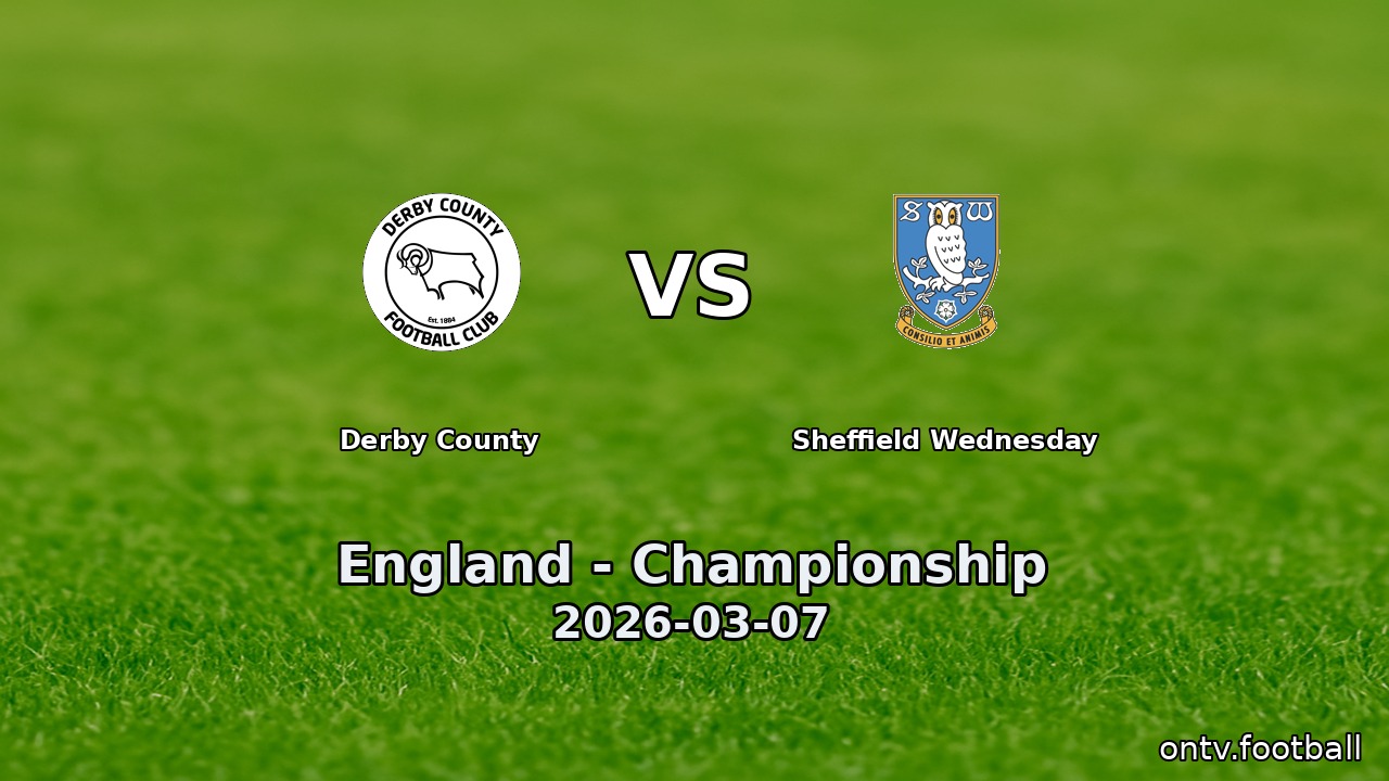 Derby County vs Sheffield Wednesday