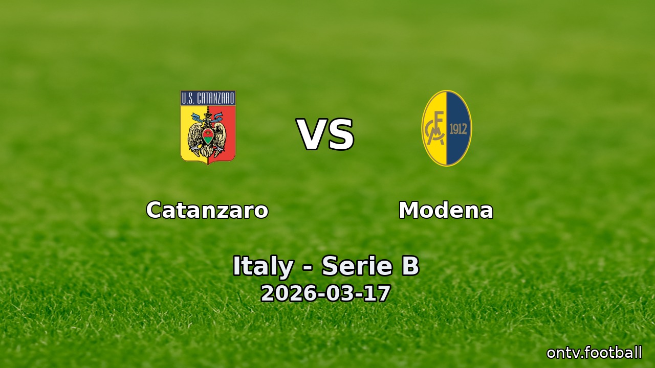 Catanzaro vs Modena
