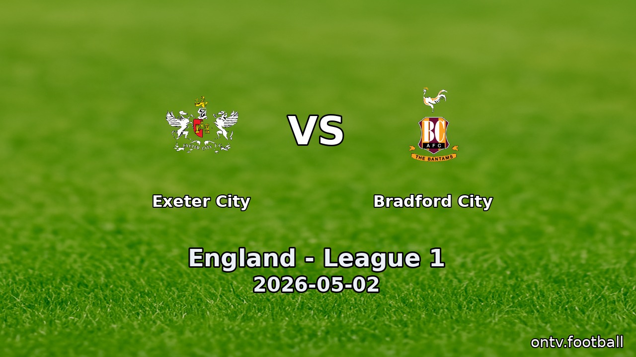 Exeter City vs Bradford City