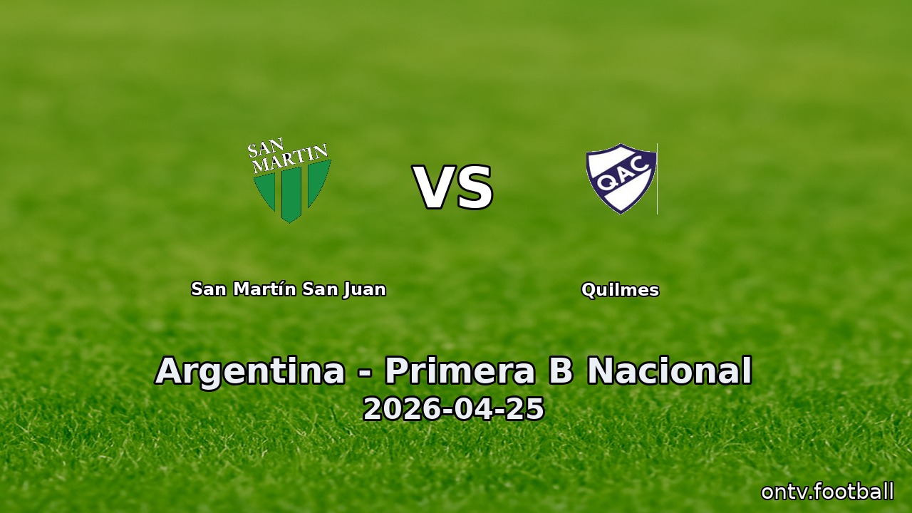 San Martín San Juan vs Quilmes