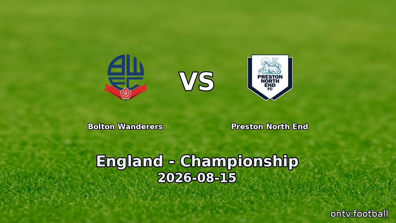 Bolton Wanderers vs Preston North End