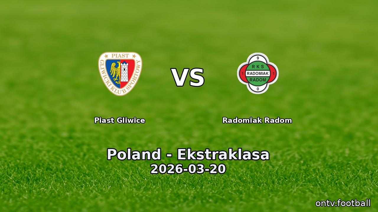 Piast Gliwice vs Radomiak Radom