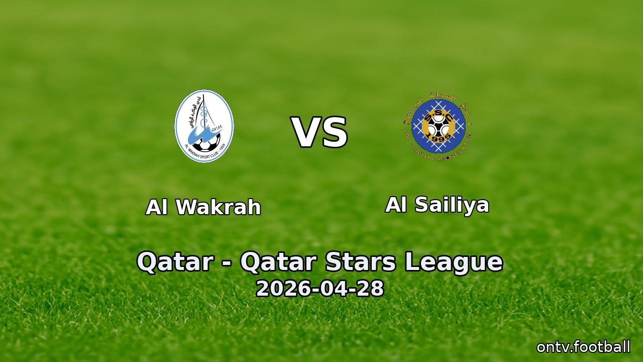 Al Wakrah vs Al Sailiya
