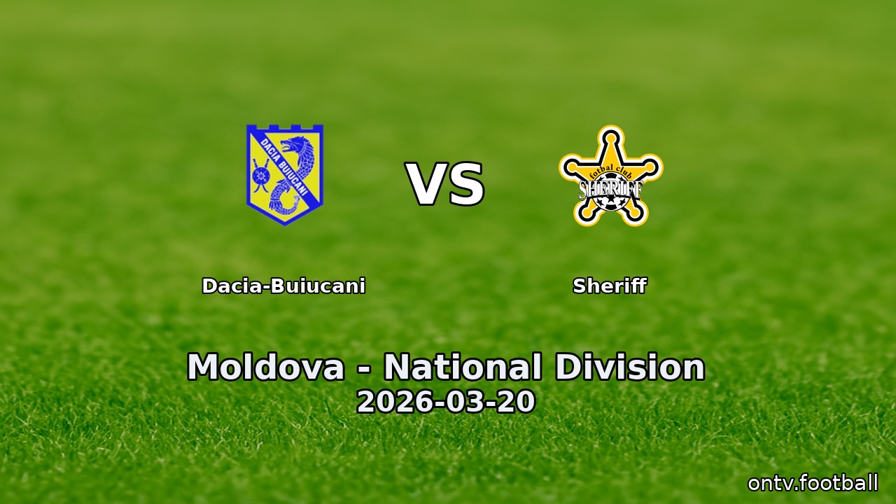 Dacia-Buiucani vs Sheriff