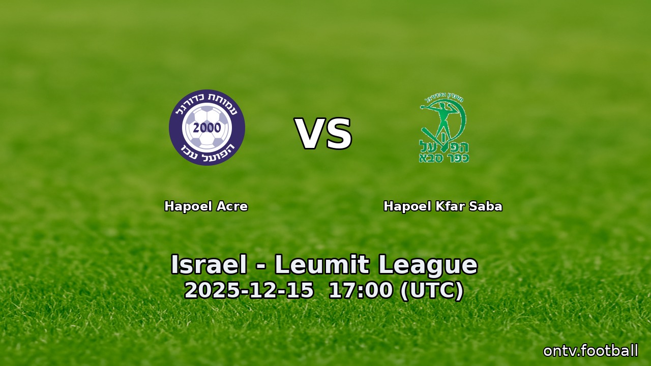 Hapoel Acre vs Hapoel Kfar Saba