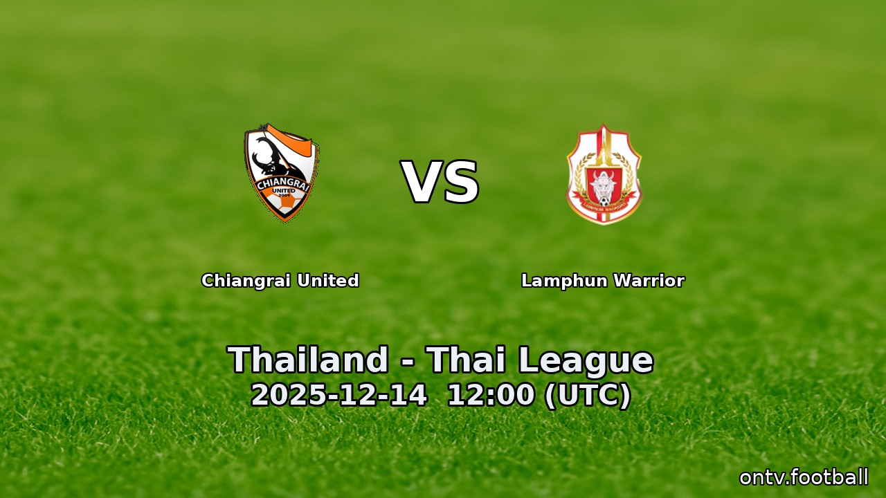 Chiangrai United vs Lamphun Warrior