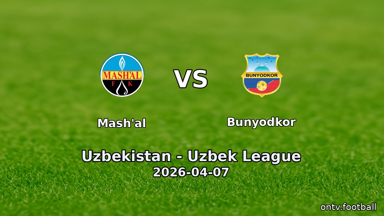 Mash'al vs Bunyodkor