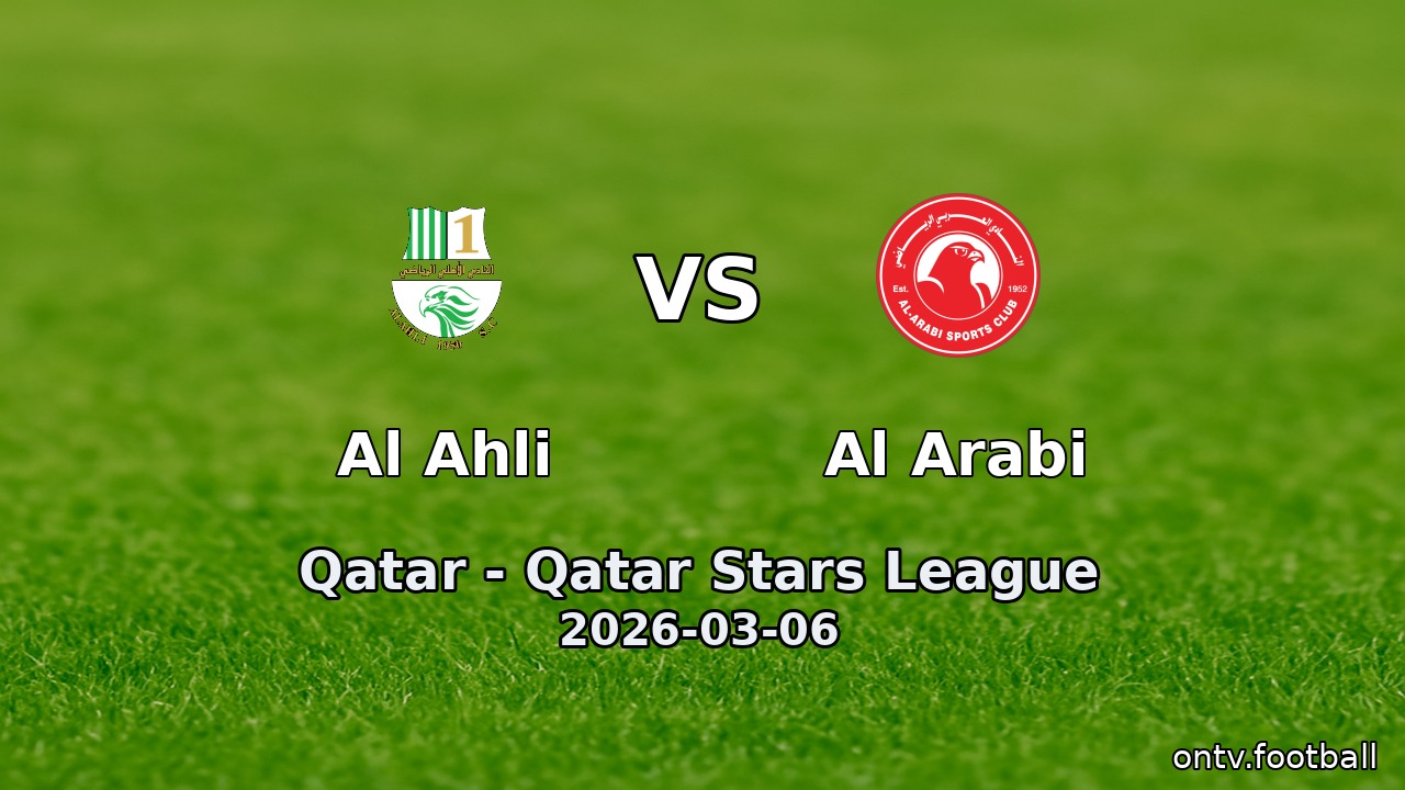 Al Ahli vs Al Arabi