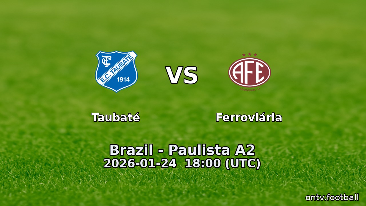 Taubaté vs Ferroviária