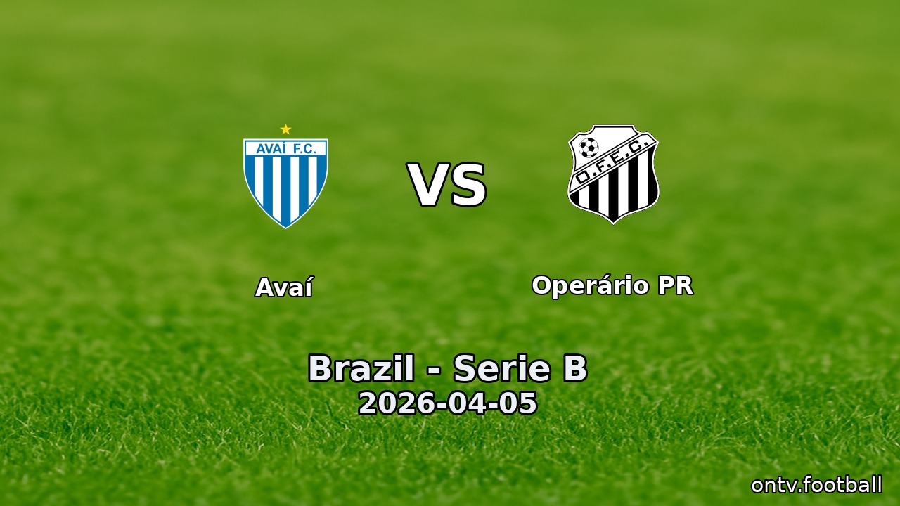 Avaí vs Operário PR