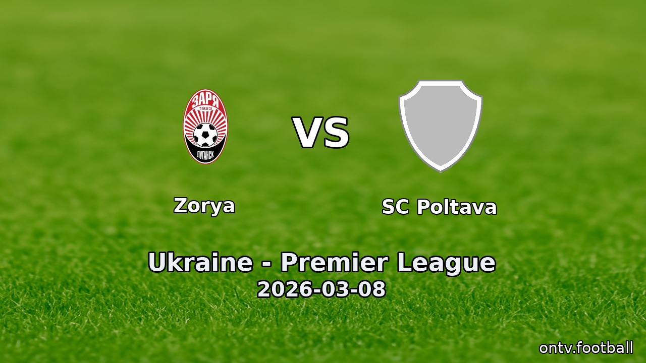 Zorya vs SC Poltava