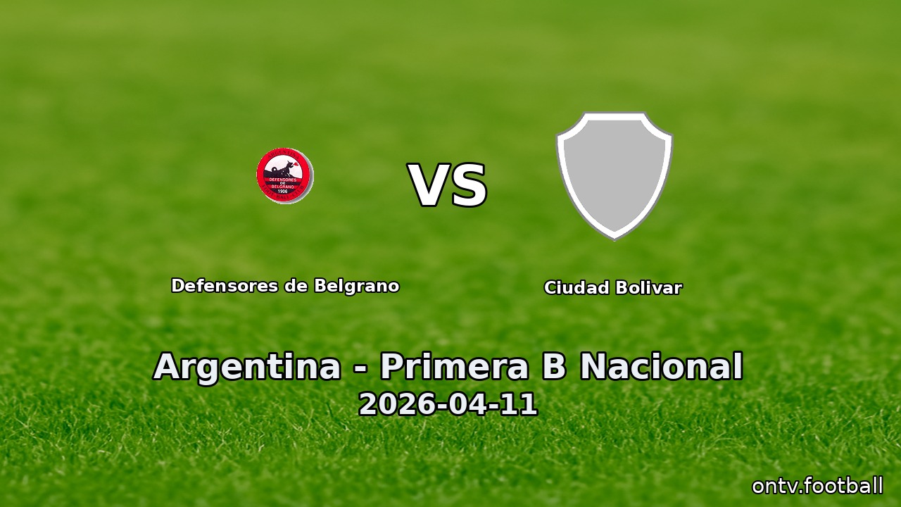Defensores de Belgrano vs Ciudad Bolivar
