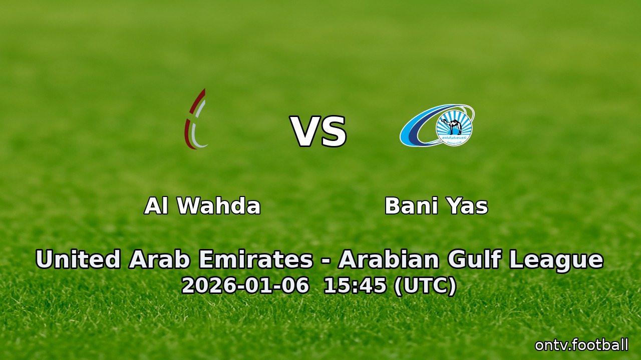 Al Wahda vs Bani Yas