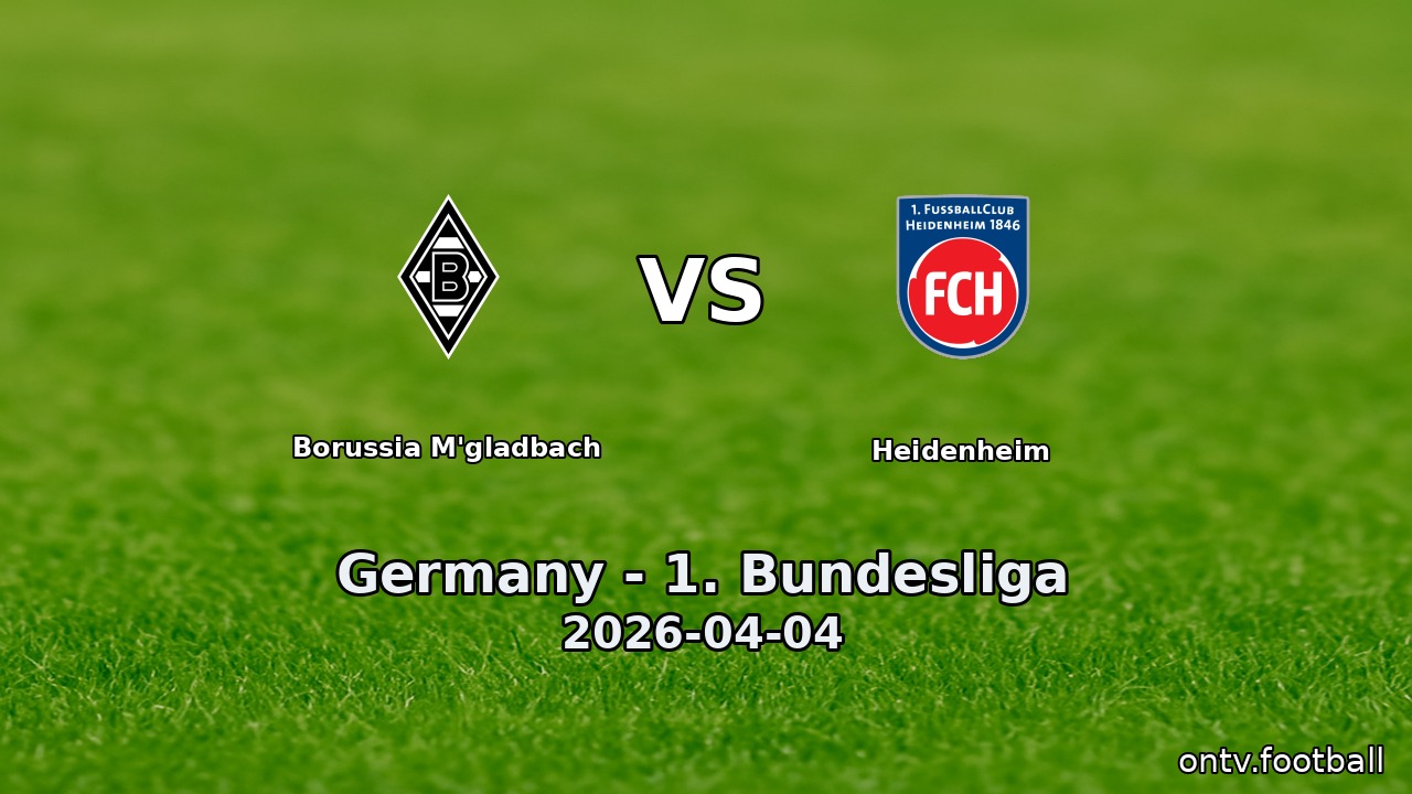 Borussia M'gladbach vs Heidenheim