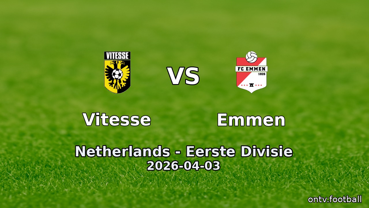 Vitesse vs Emmen