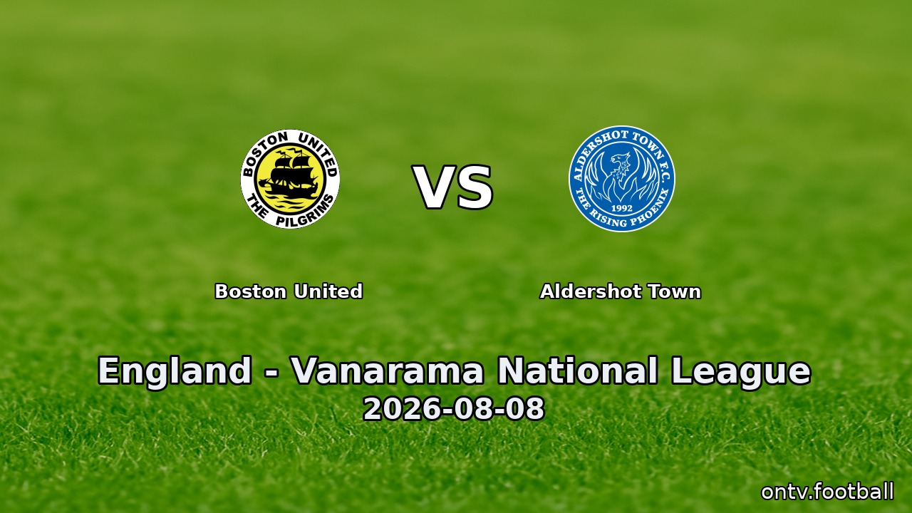 Boston United vs Aldershot Town
