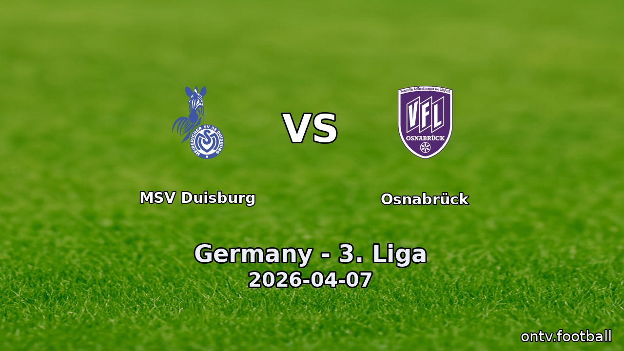MSV Duisburg vs Osnabrück