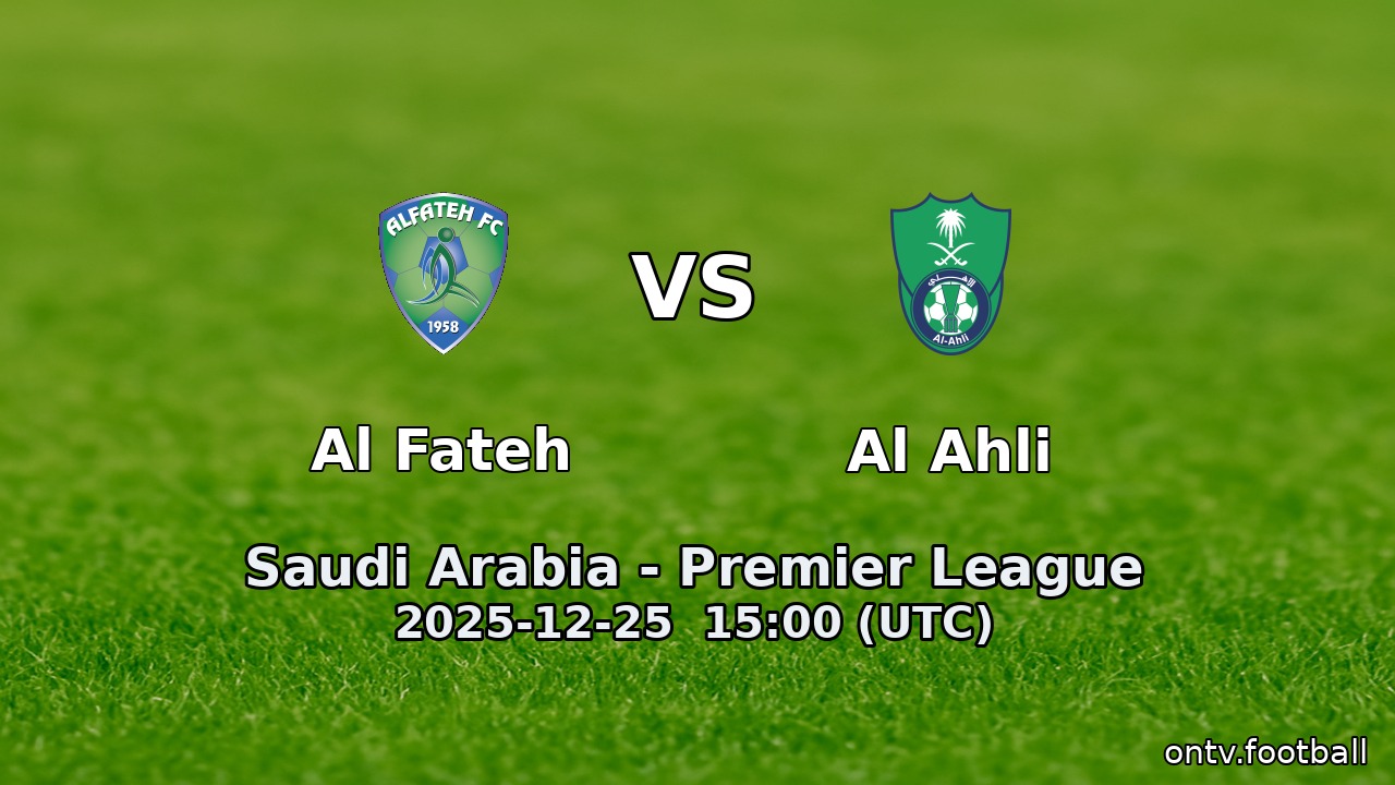 Al Fateh vs Al Ahli