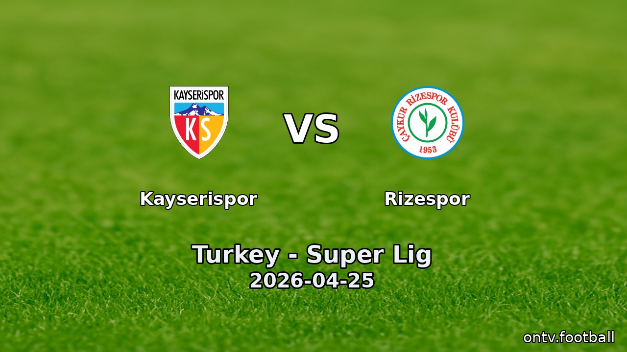 Kayserispor vs Rizespor