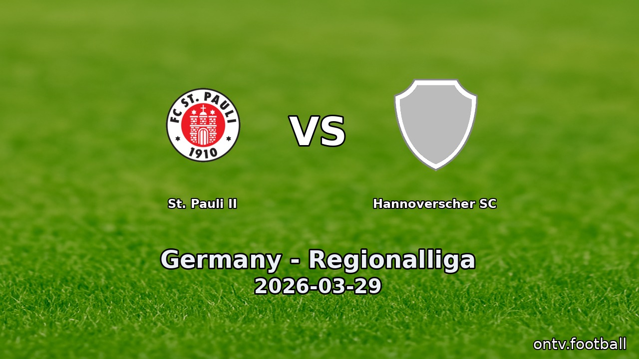 St. Pauli II vs Hannoverscher SC