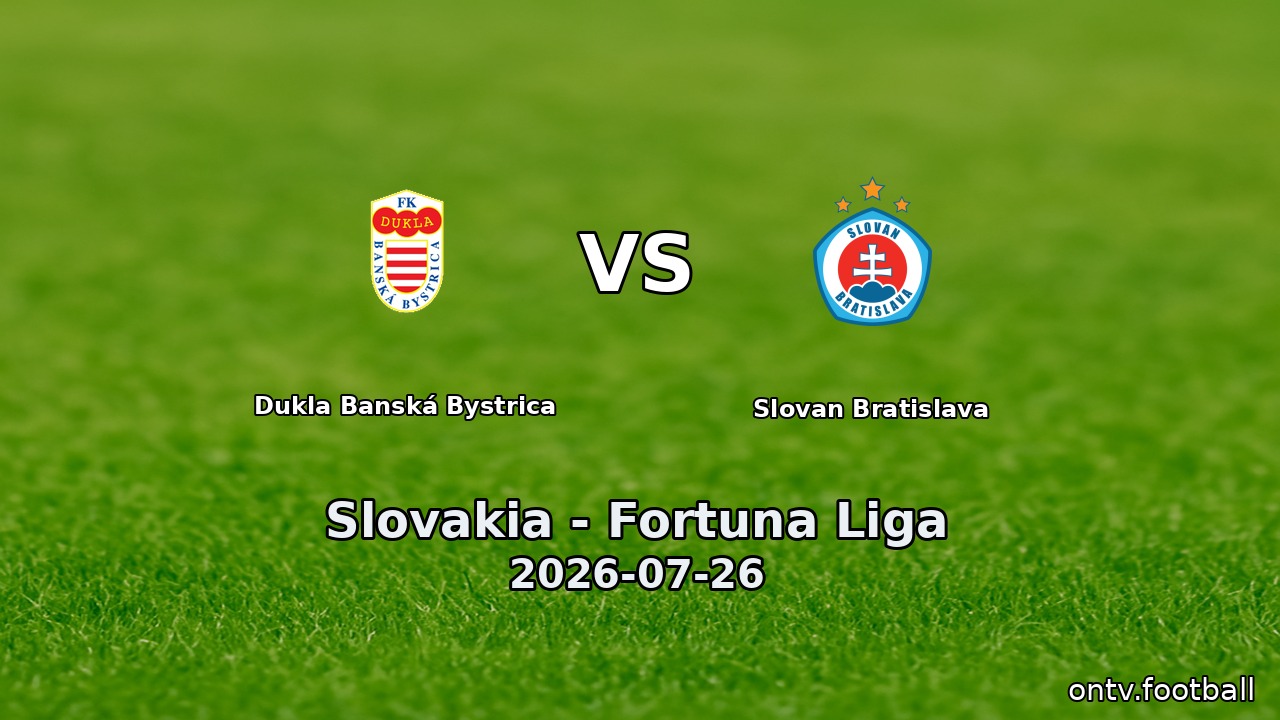 Dukla Banská Bystrica vs Slovan Bratislava