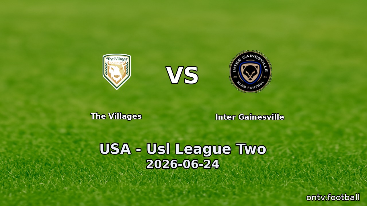 The Villages vs Inter Gainesville