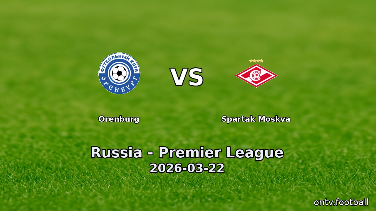 Orenburg vs Spartak Moskva