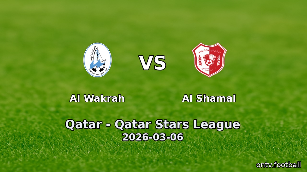 Al Wakrah vs Al Shamal