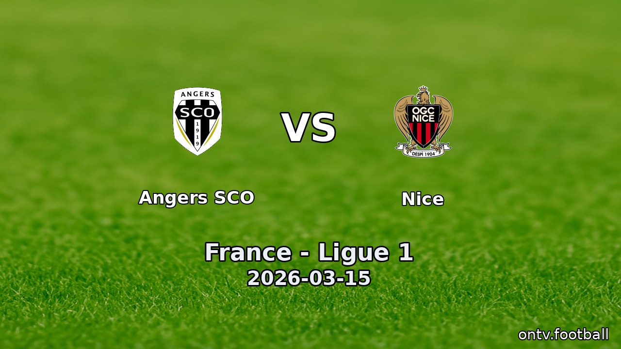Angers SCO vs Nice