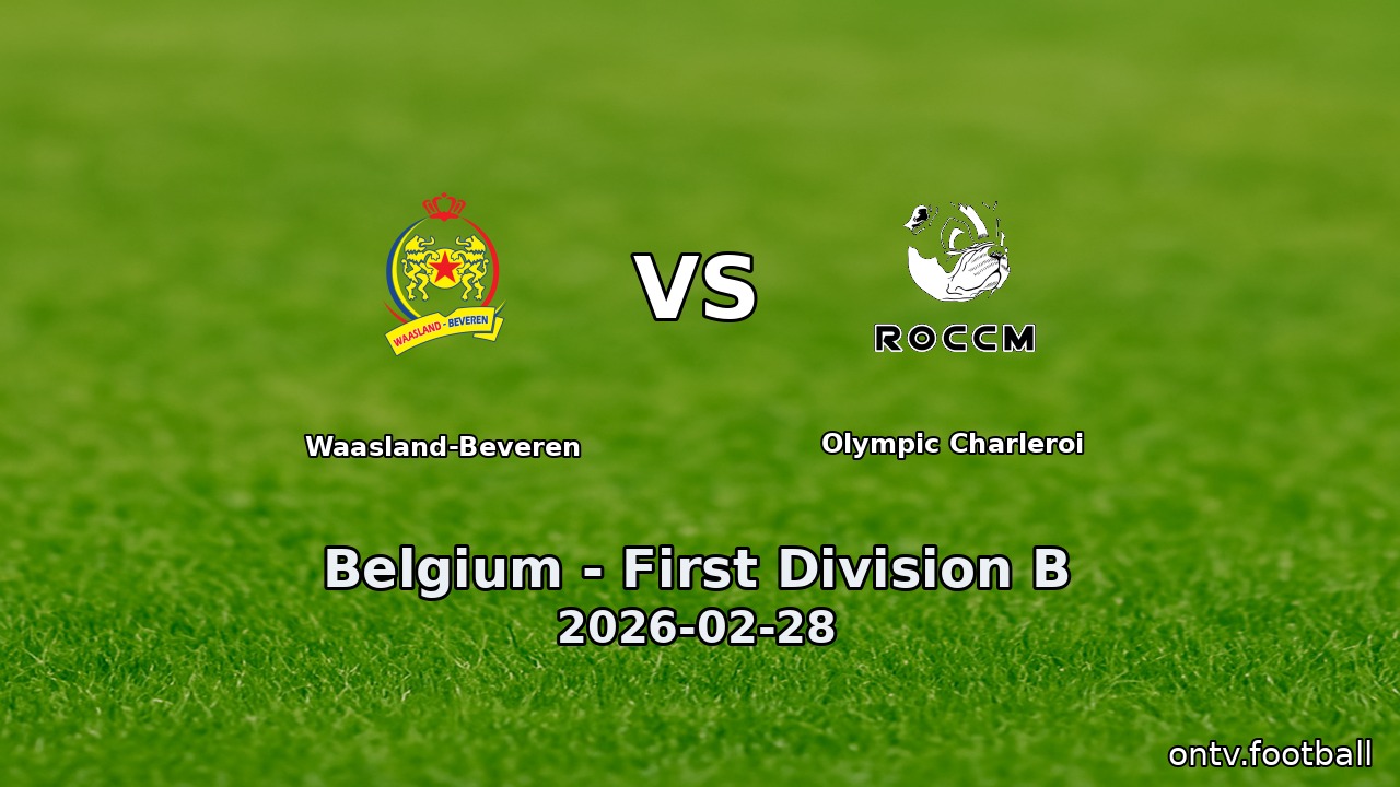Waasland-Beveren vs Olympic Charleroi