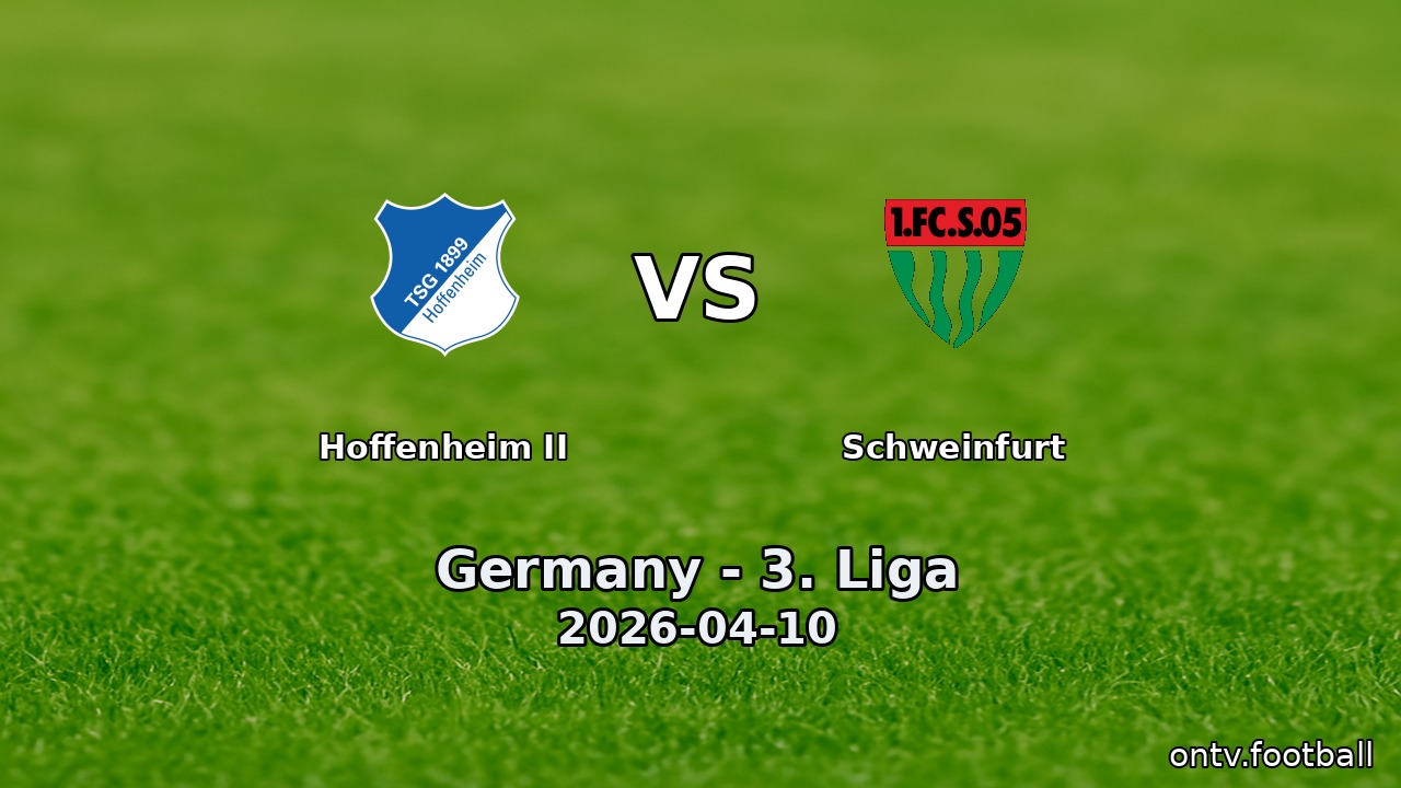 Hoffenheim II vs Schweinfurt