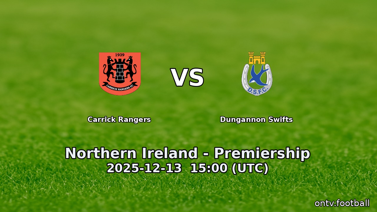 Carrick Rangers vs Dungannon Swifts