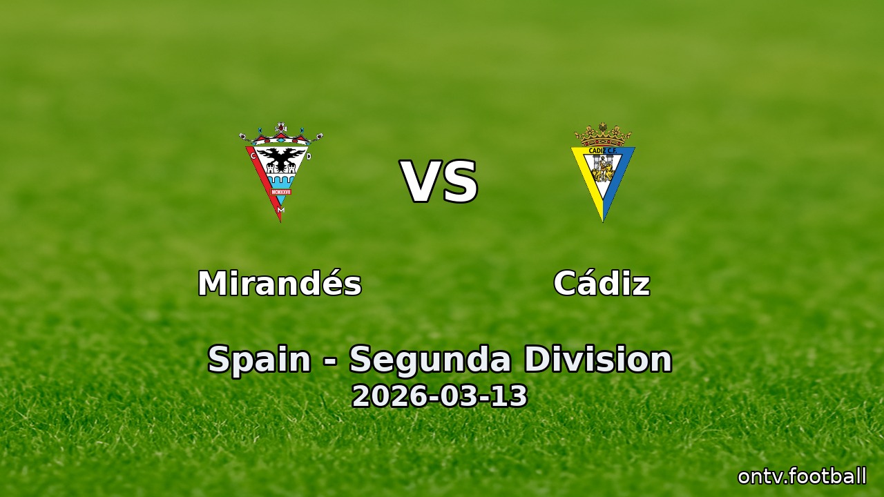 Mirandés vs Cádiz