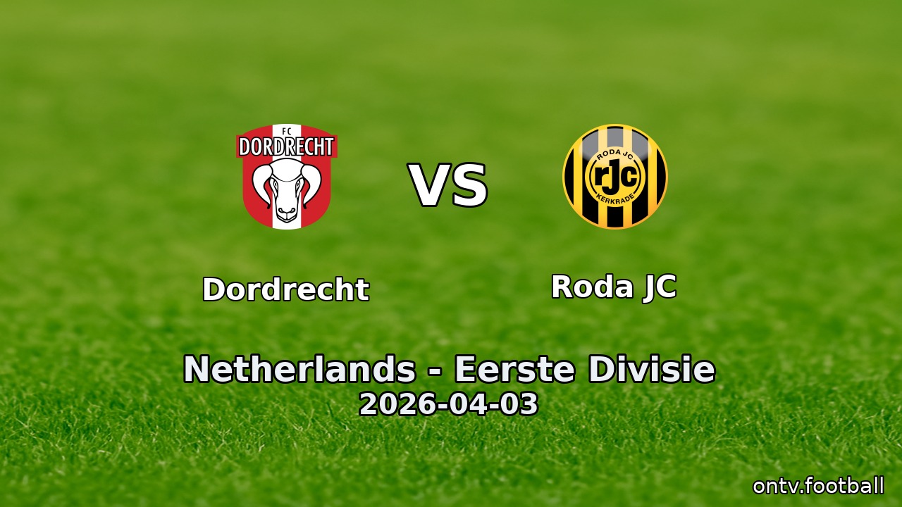 Dordrecht vs Roda JC