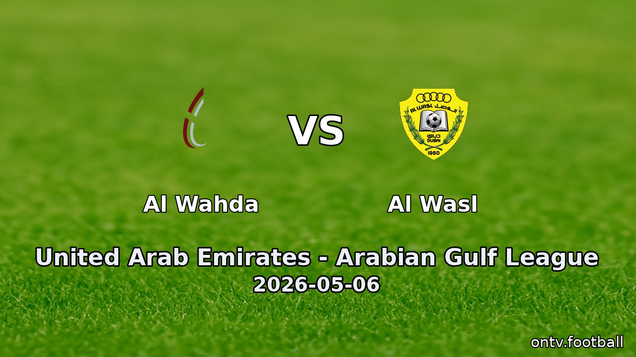 Al Wahda vs Al Wasl