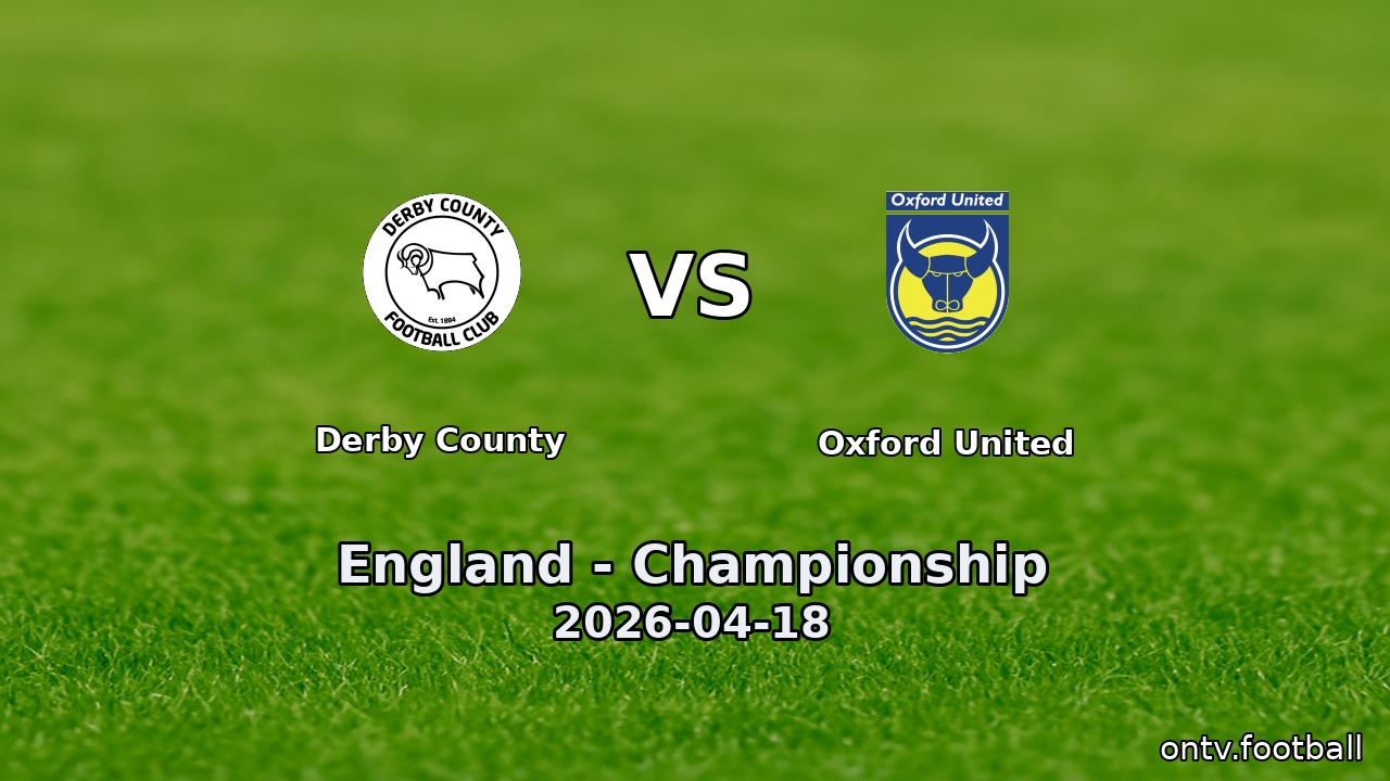 Derby County vs Oxford United