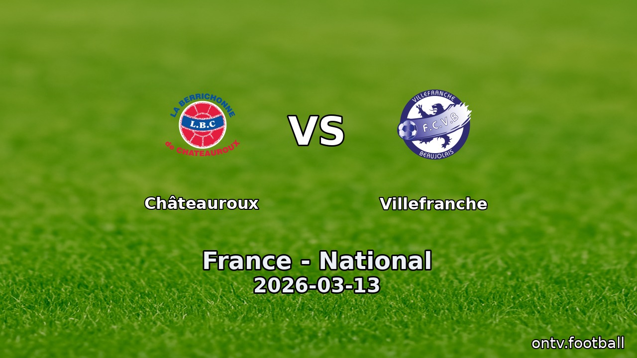 Châteauroux vs Villefranche