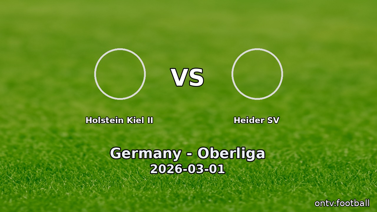 Holstein Kiel II vs Heider SV