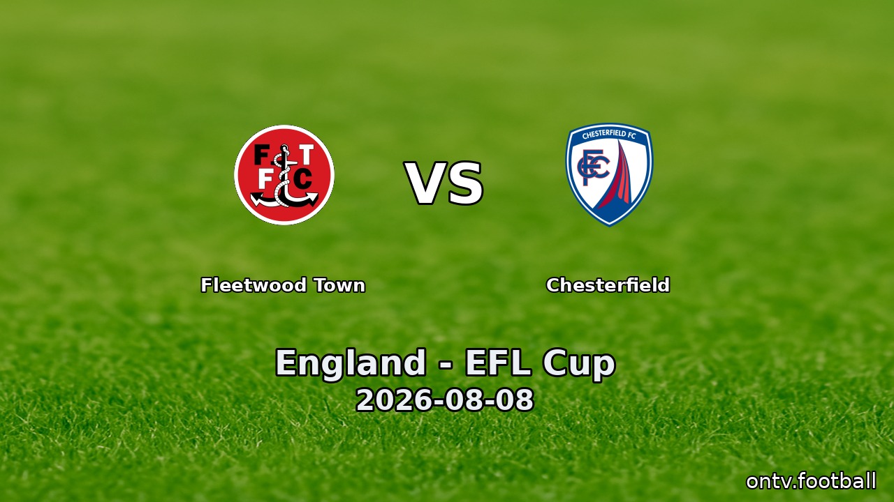 Fleetwood Town vs Chesterfield
