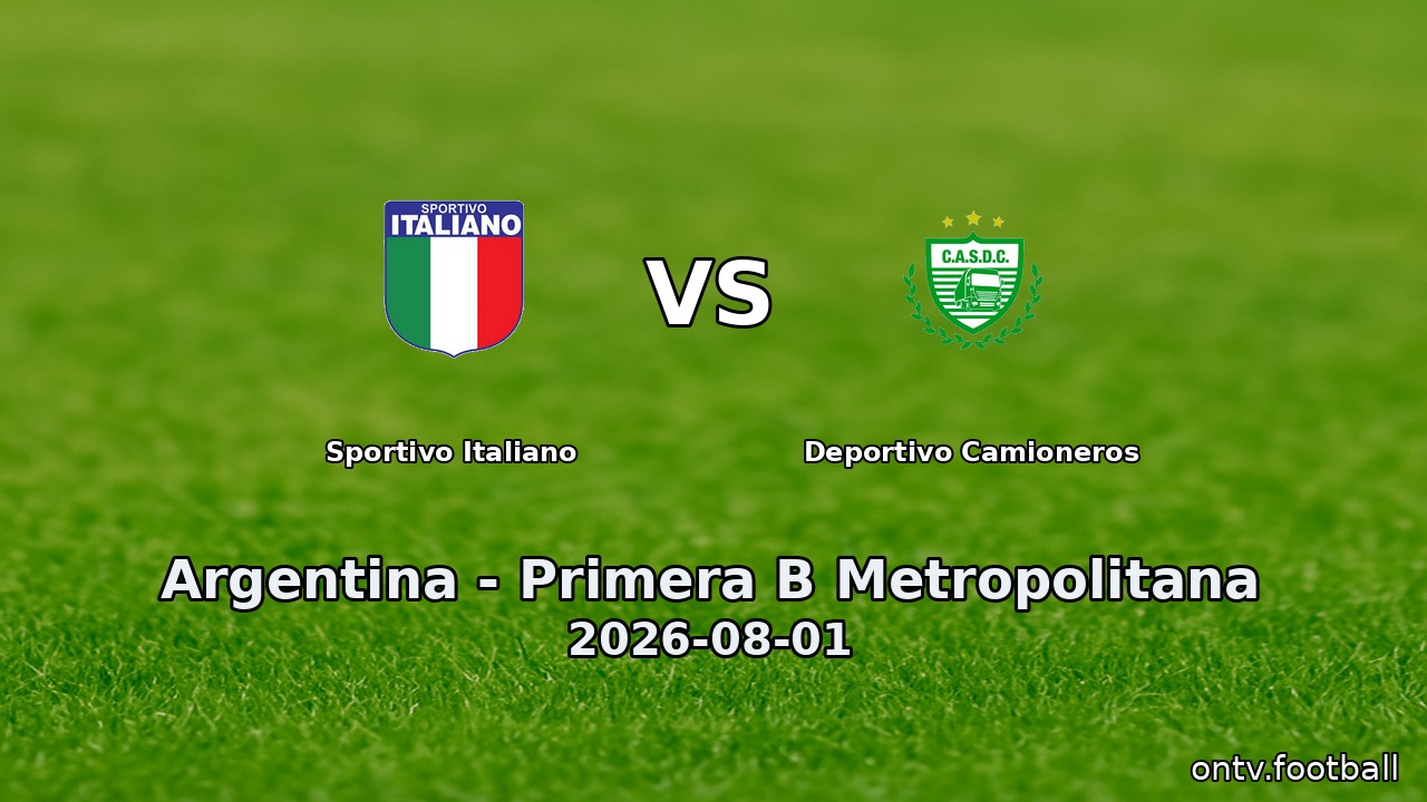 Sportivo Italiano vs Deportivo Camioneros