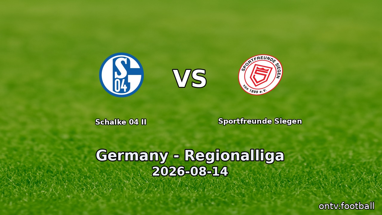 Schalke 04 II vs Sportfreunde Siegen