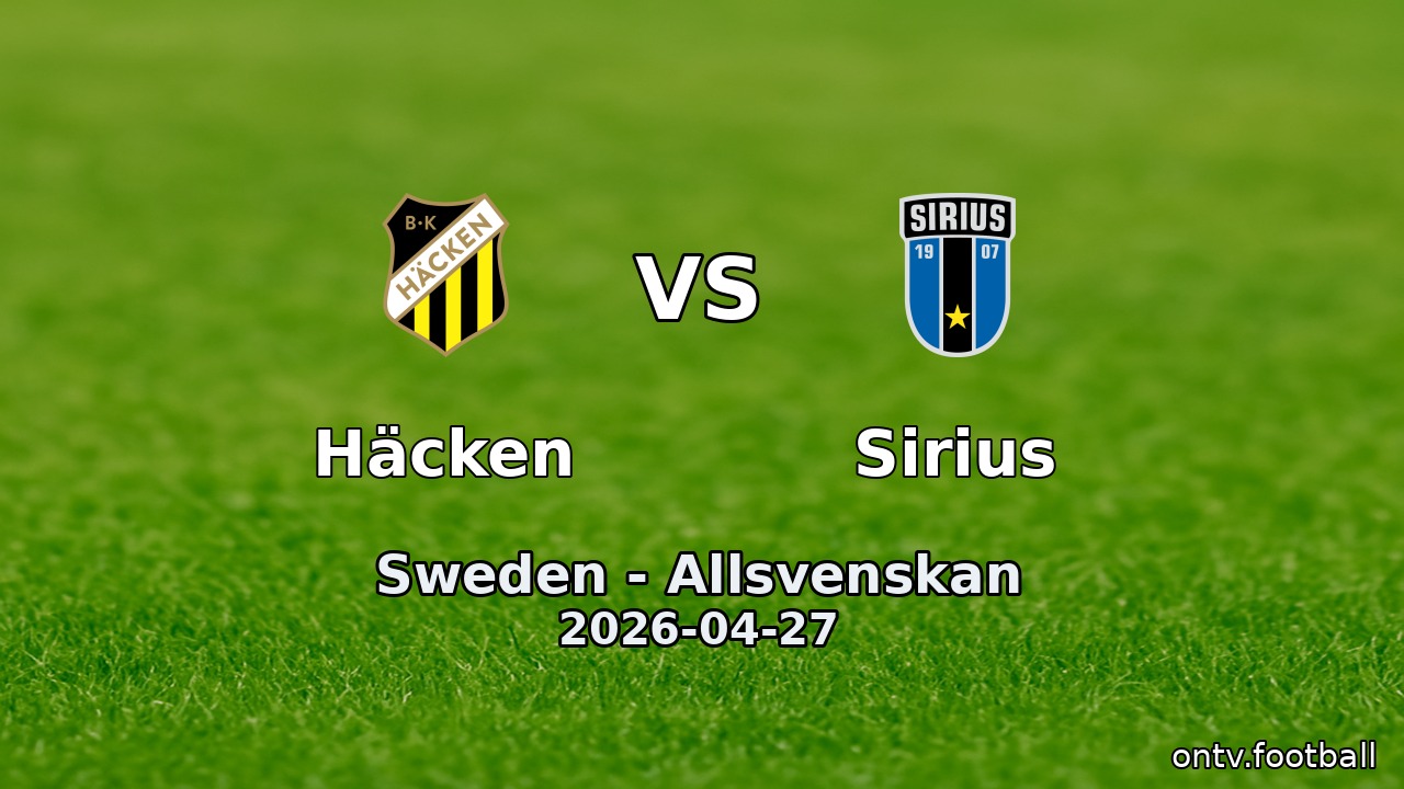 Häcken vs Sirius