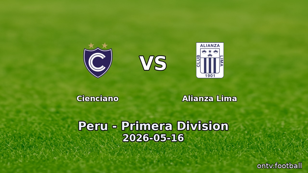 Cienciano vs Alianza Lima